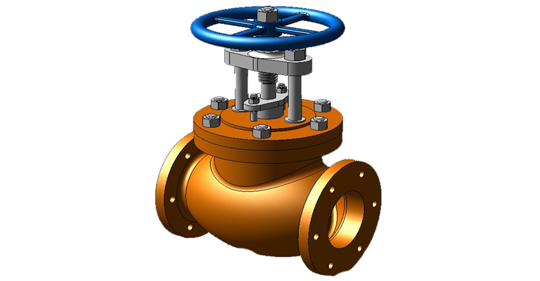 截止阀的CAD模型